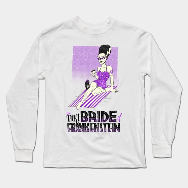 Tiki Frankenstein Bride Long Sleeve T-Shirt by adiartworks.com